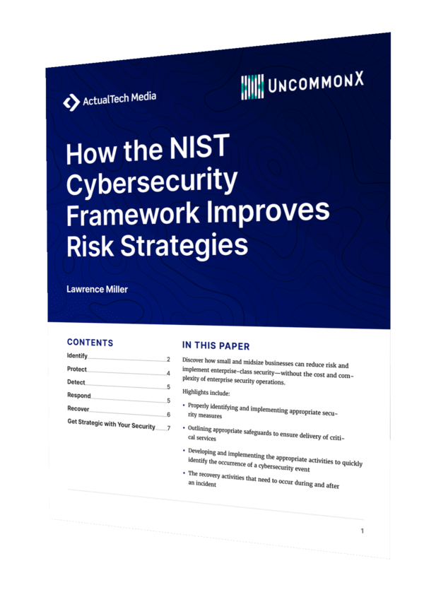 Cover for ATM Tech Brief: How the NIST Cybersecurity Framework Improves Risk Strategies