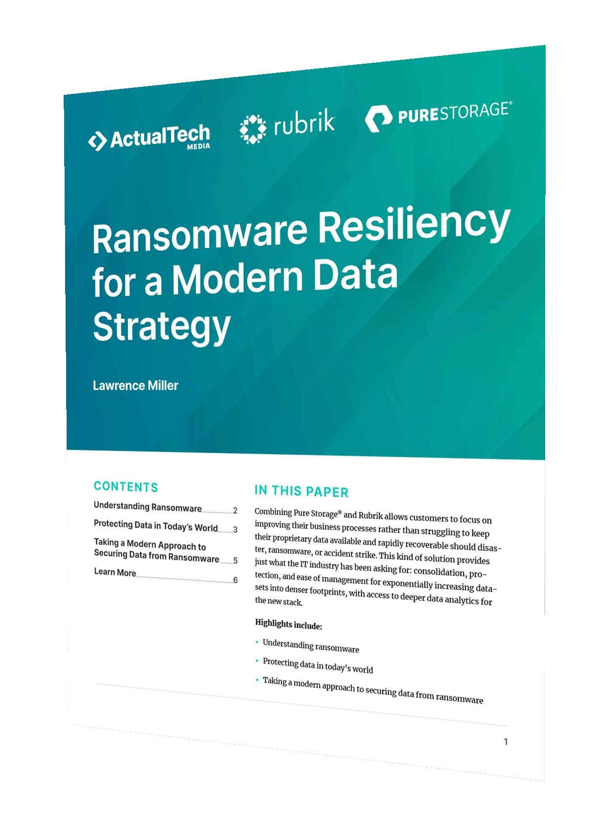 Ransomware Resiliency for a Modern Data Strategy