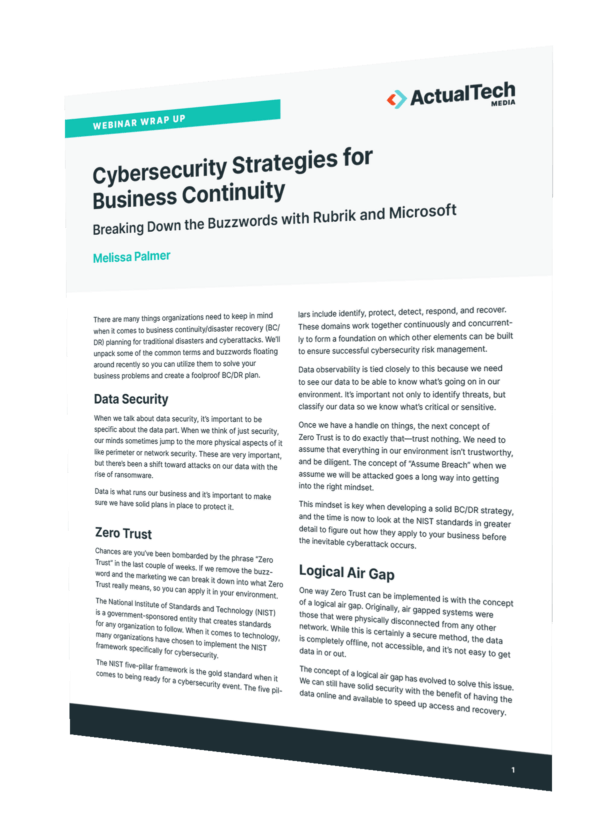 Cover for Webinar Wrap-Up: Cybersecurity Strategies for Business Continuity 12.2.22
