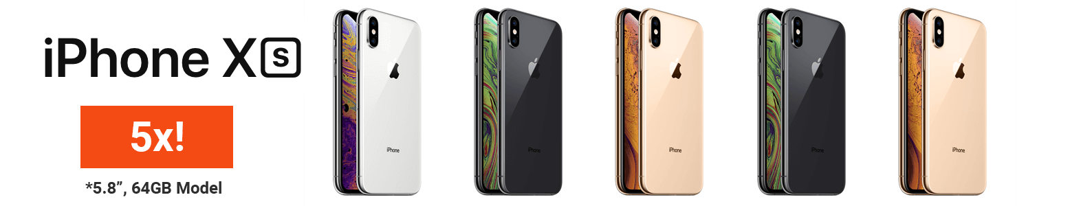 Win 1 of 5 iPhone XS Smartphones In Your Choice of Color!
